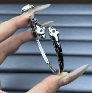 Cartier Double Panther Head Lacquer Bracelet