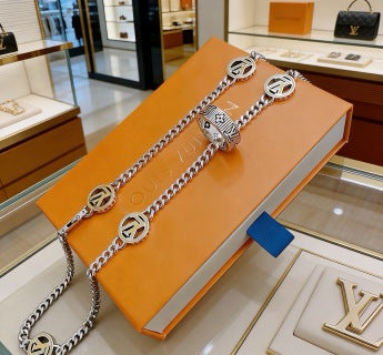 Louis Vuitton Signature Medallion Double Chain Necklace