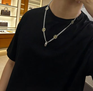 Louis Vuitton Signature Medallion Double Chain Necklace